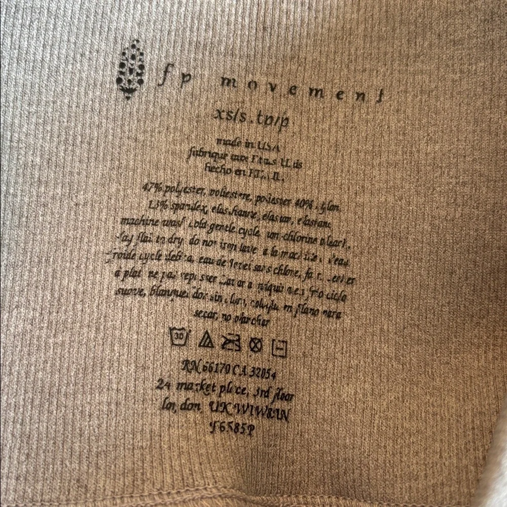 Free People Movement ribbed pull on stretchy light grey legging pants xs/s - Picture 6 of 10